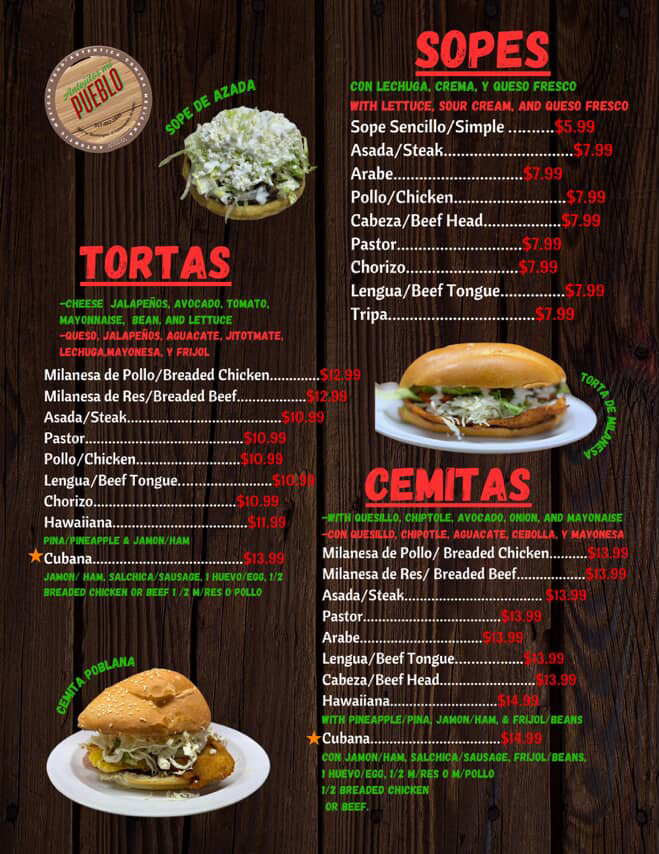 Antojitos Mi Pueblo Menu - Image 2