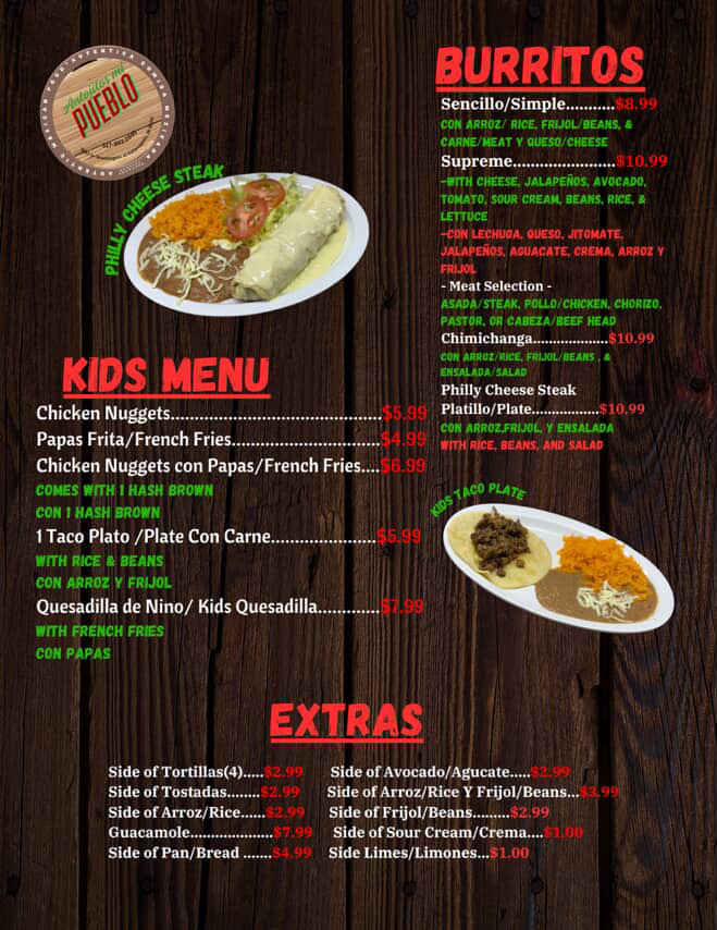 Antojitos Mi Pueblo Menu - Image 3